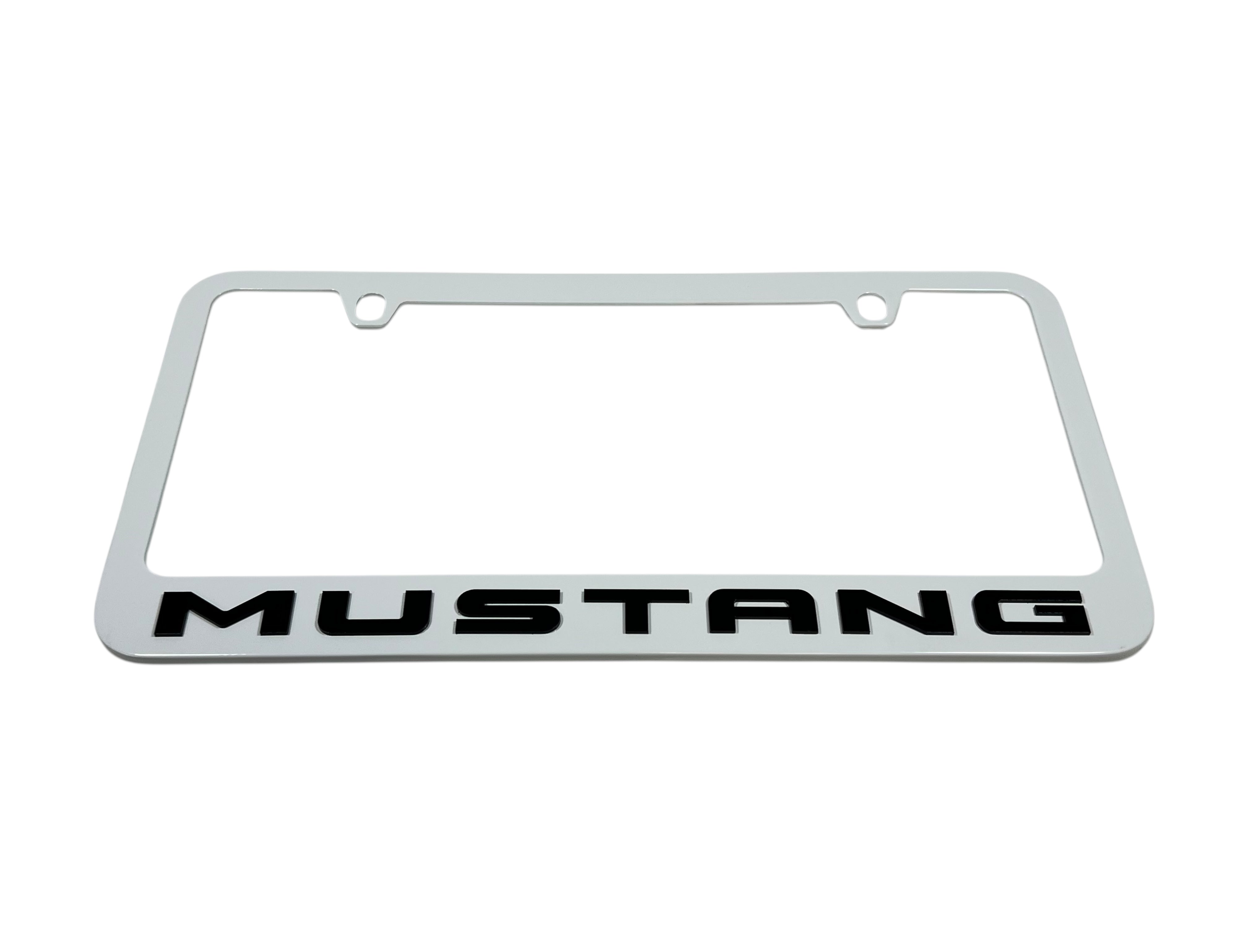 Ford Mustang White License Plate Frame