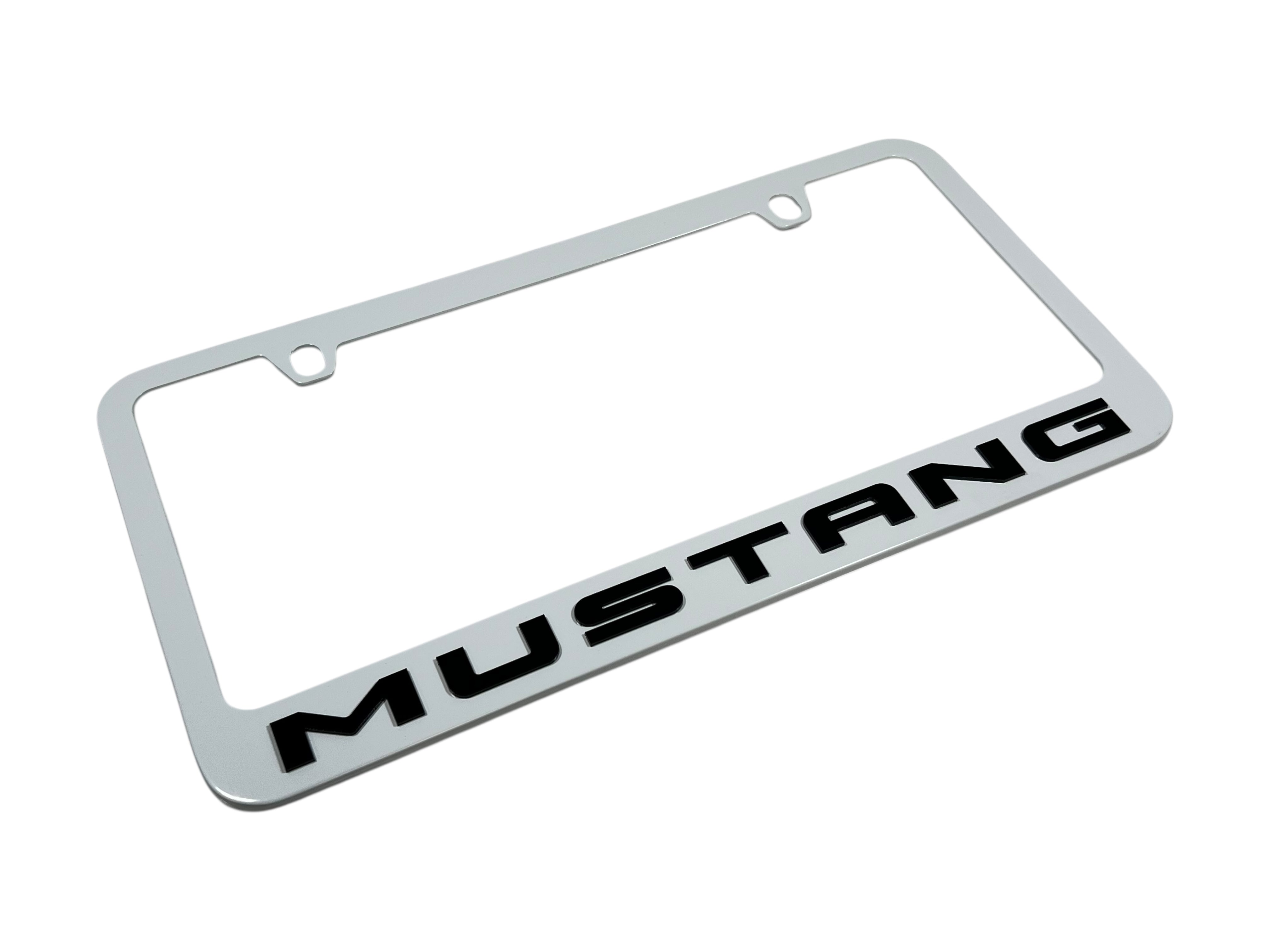 Ford Mustang White License Plate Frame