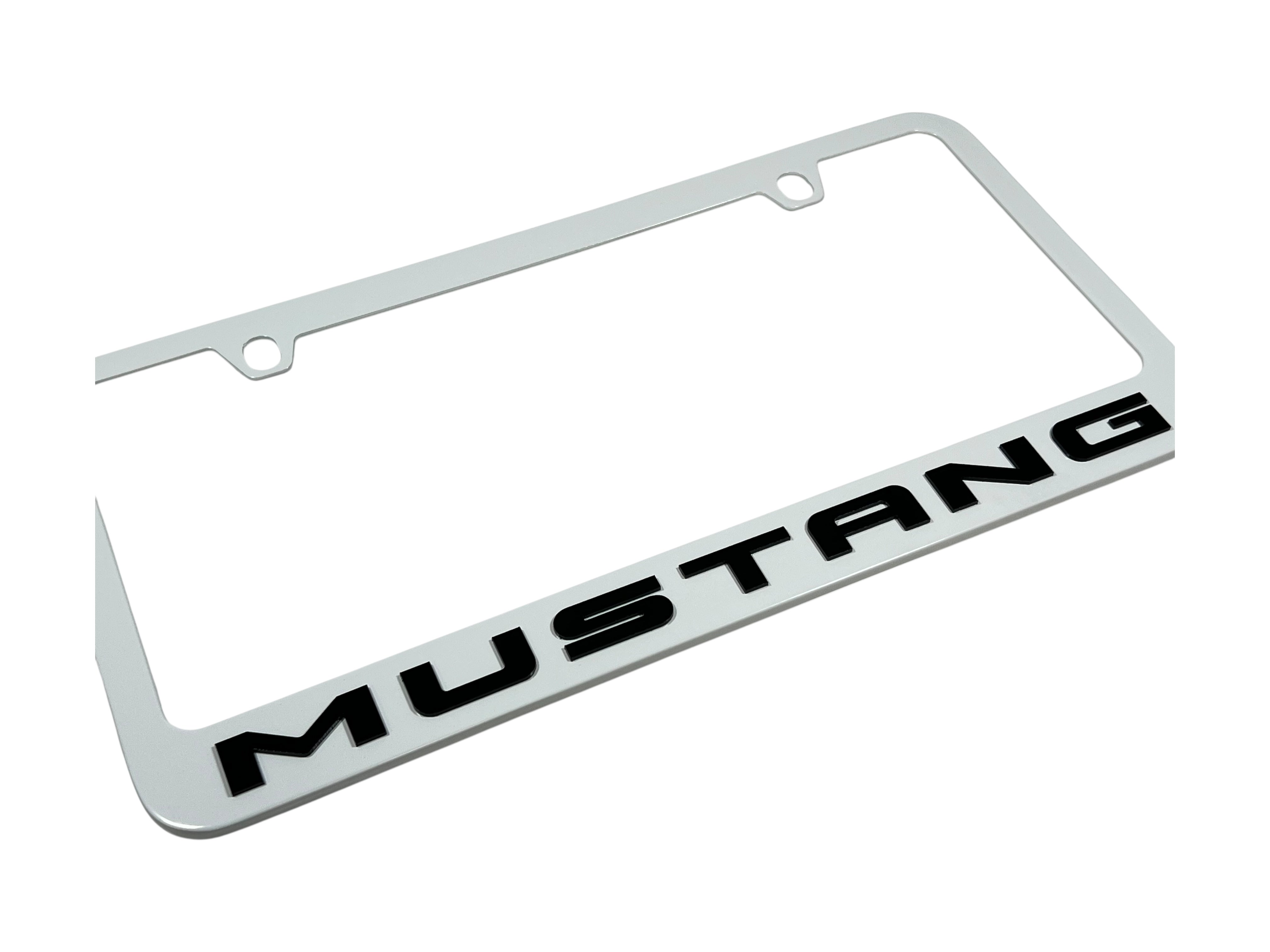 Ford Mustang White License Plate Frame