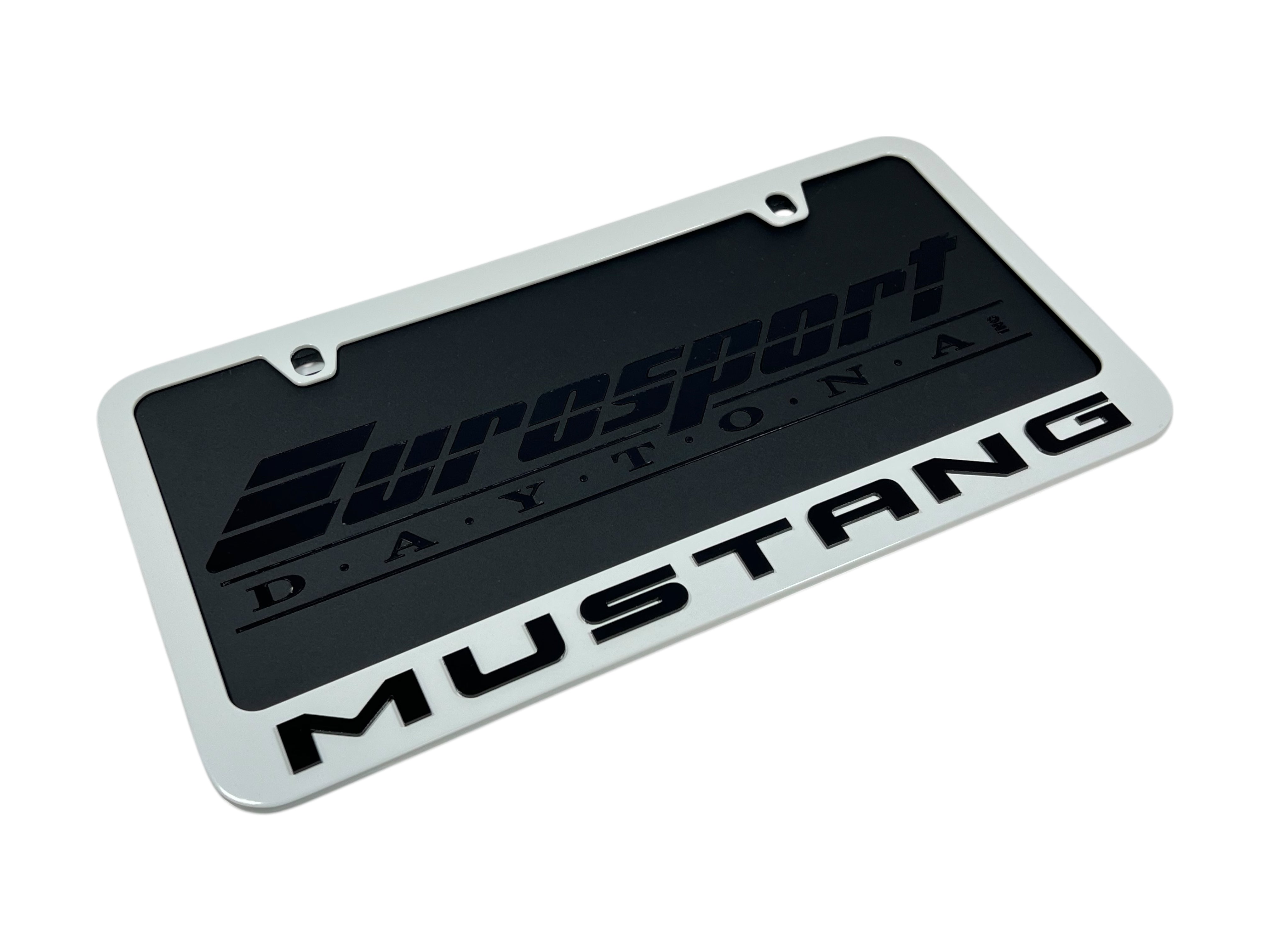 Ford Mustang White License Plate Frame