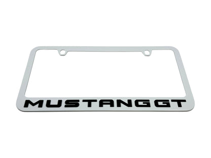 Ford Mustang GT White License Plate Frame