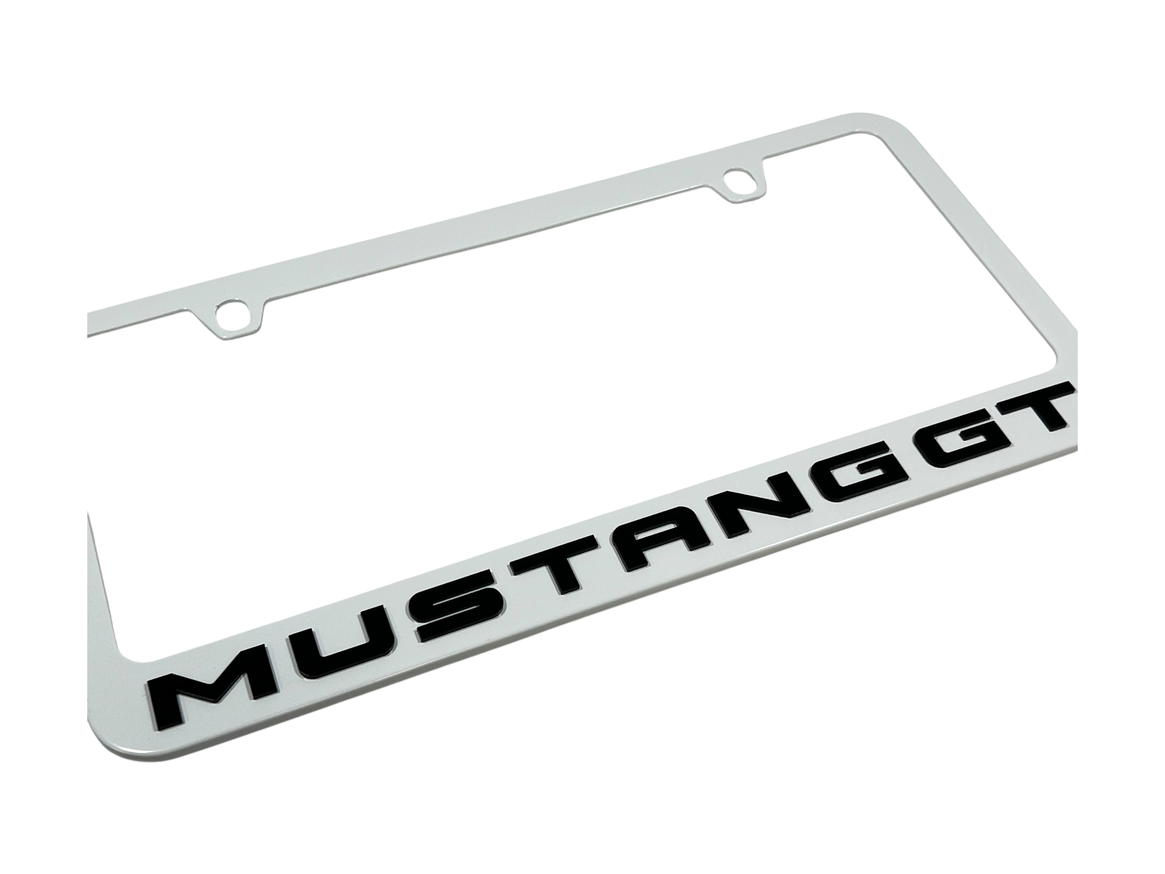 Ford Mustang GT White License Plate Frame