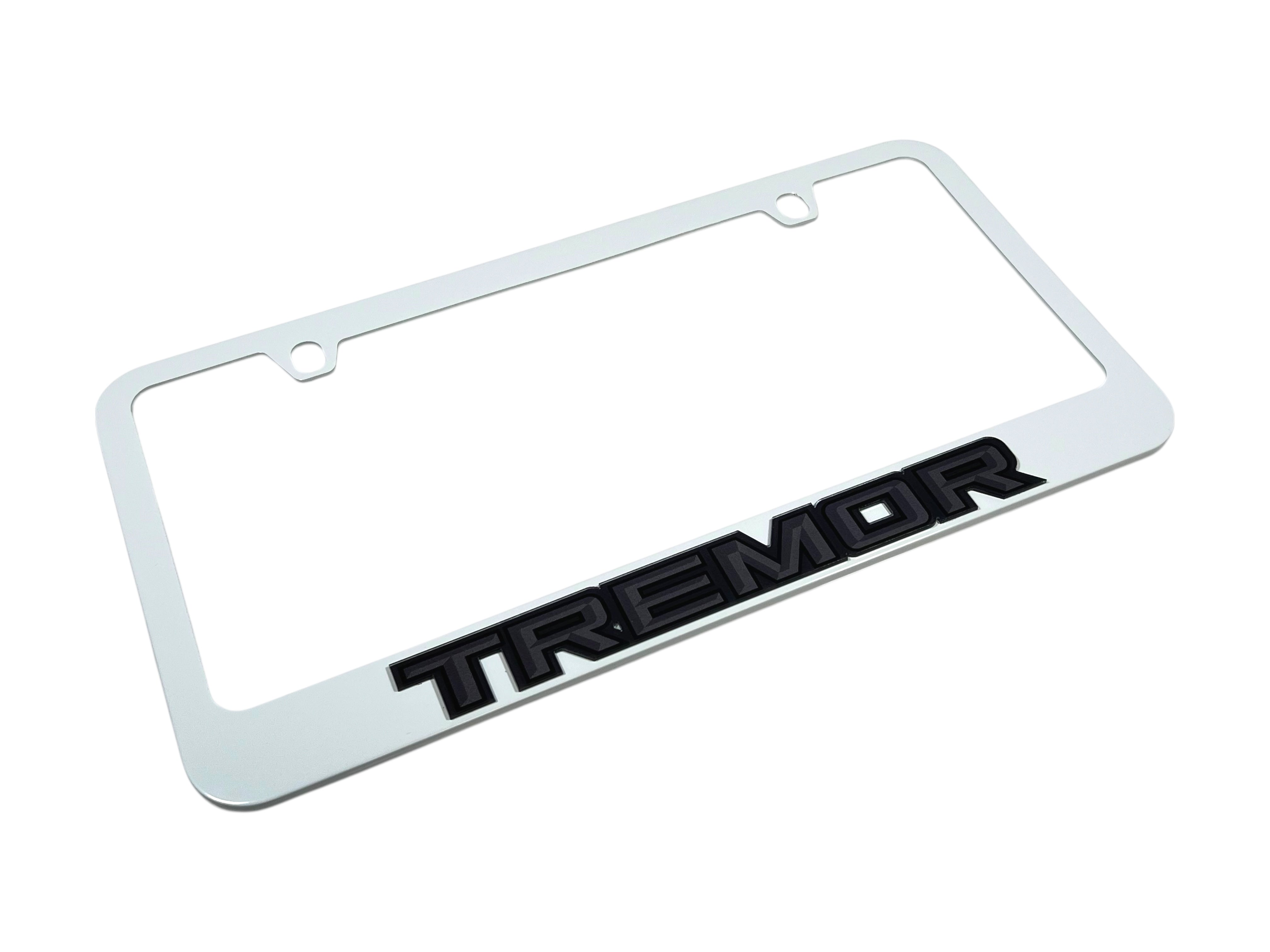 Ford Tremor Blacked Out White License Plate Frame