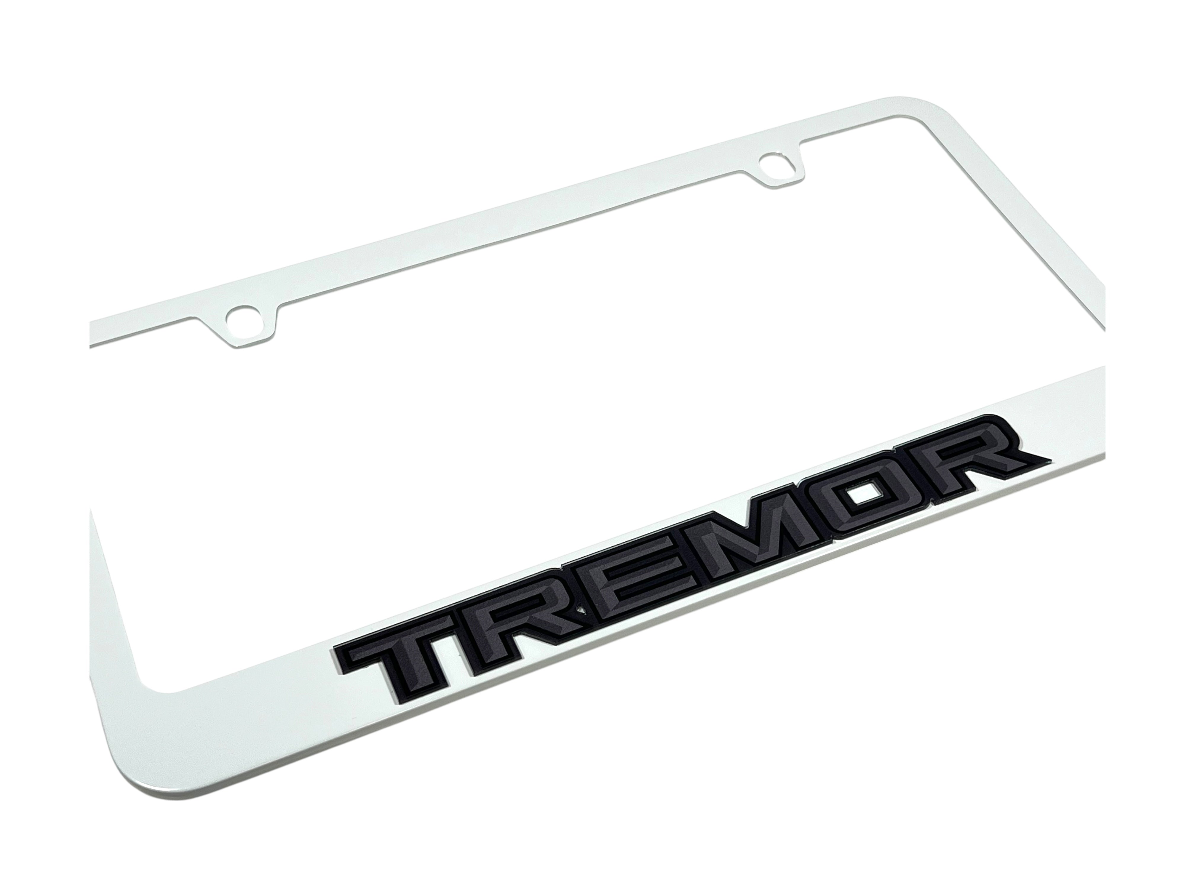 Ford Tremor Blacked Out White License Plate Frame