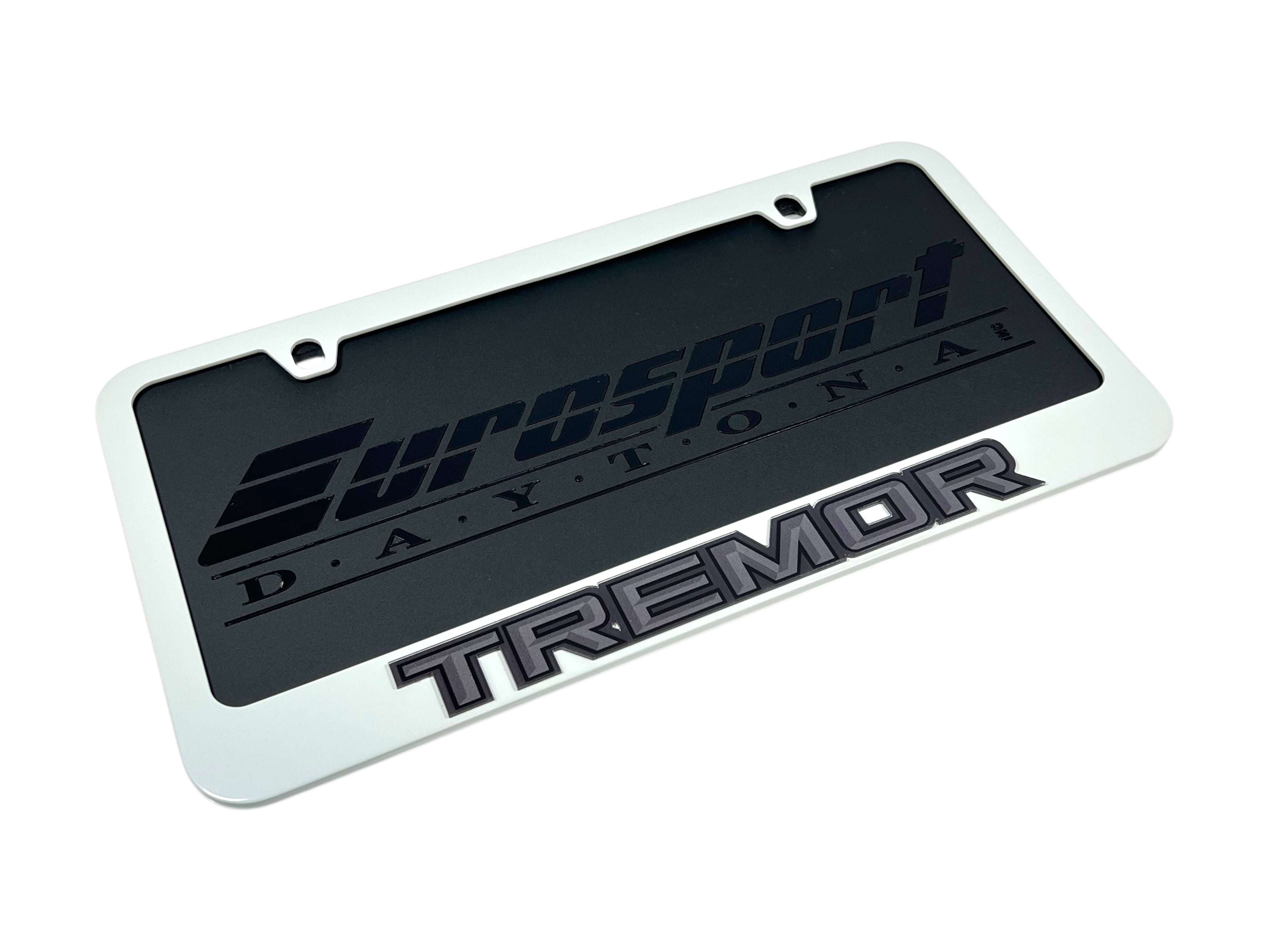 Ford Tremor Blacked Out White License Plate Frame