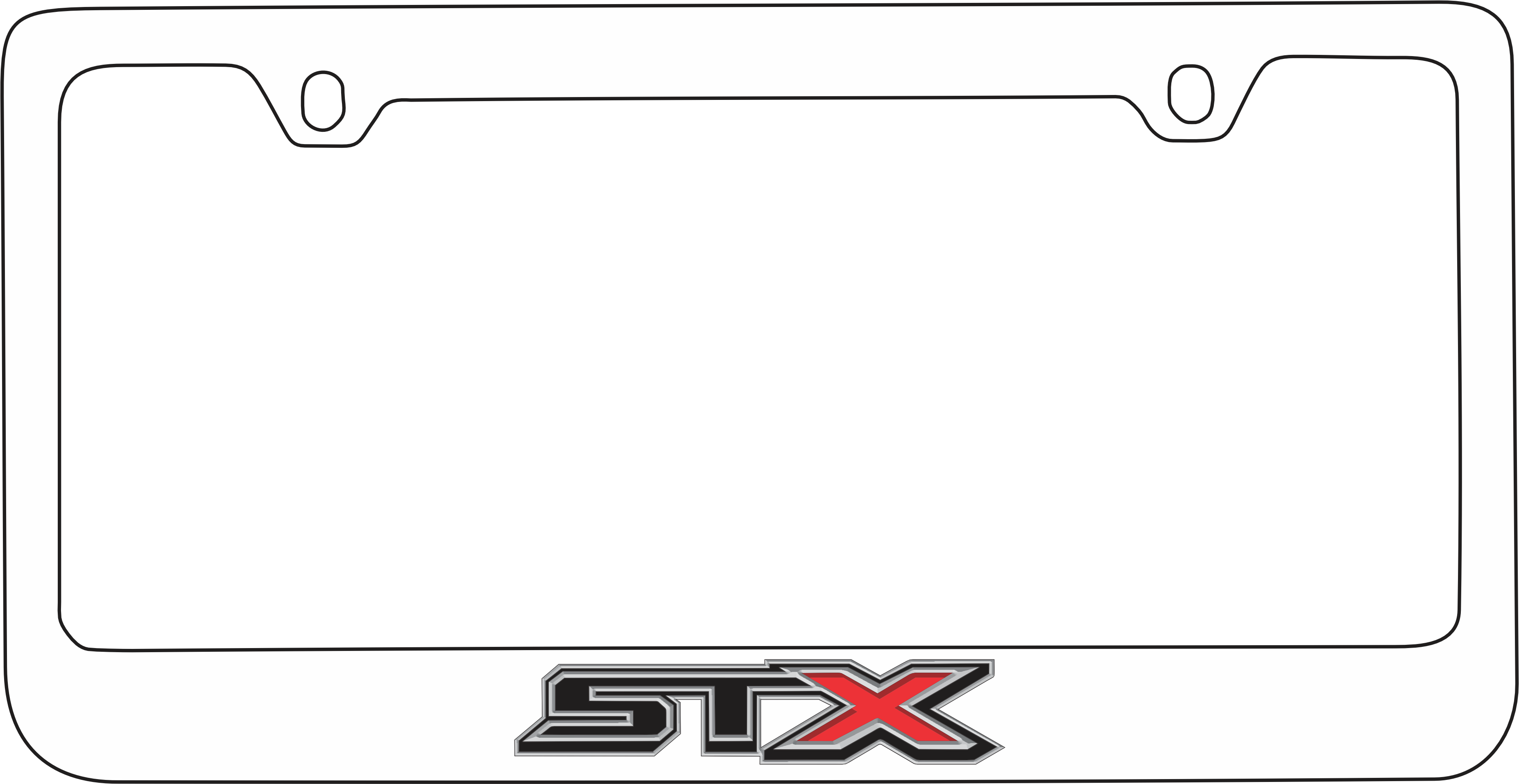 Ford F-150 STX White License Plate Frame