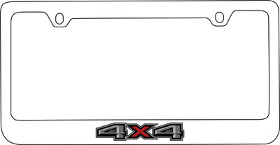 Ford 4X4 White License Plate Frame