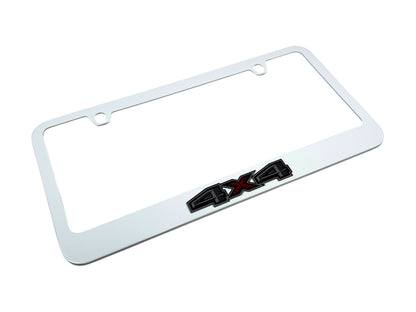 Ford 4X4 White License Plate Frame