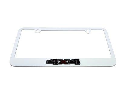 Ford 4X4 White License Plate Frame