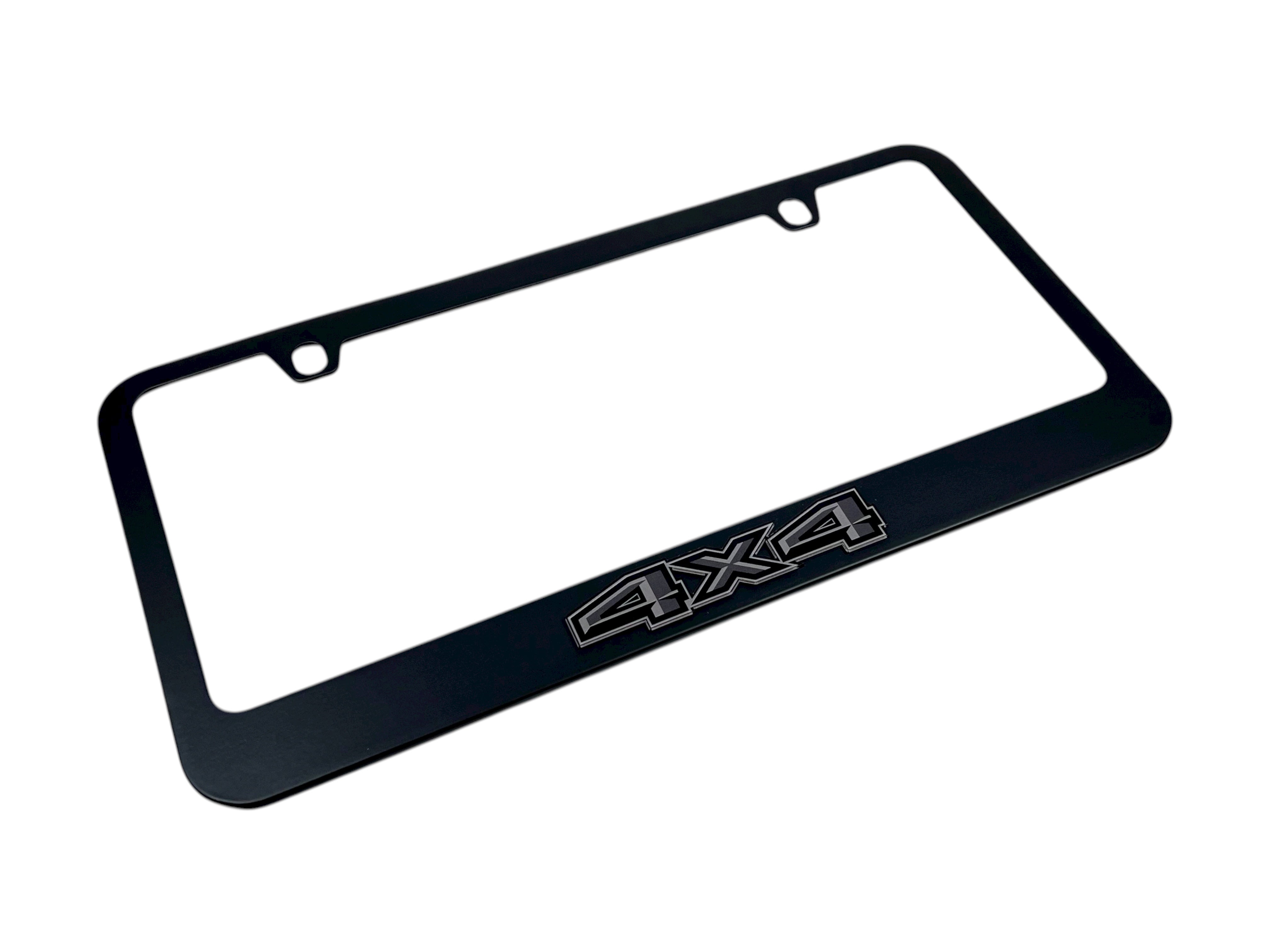 Ford 4X4 Blacked Out Black License Plate Frame