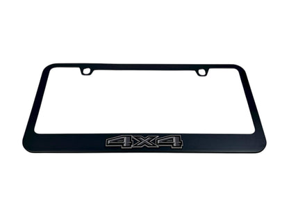 Ford 4X4 Blacked Out Black License Plate Frame