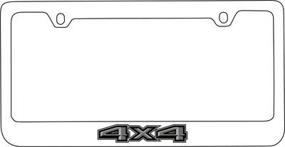Ford 4X4 Blacked Out White License Plate Frame