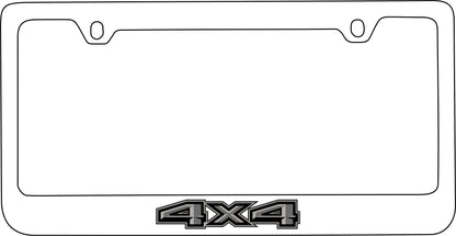 Ford 4X4 Blacked Out White License Plate Frame