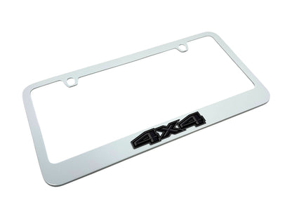 Ford 4X4 Blacked Out White License Plate Frame