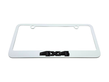 Ford 4X4 Blacked Out White License Plate Frame