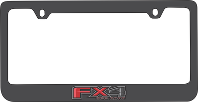 Ford FX4 Black License Plate Frame