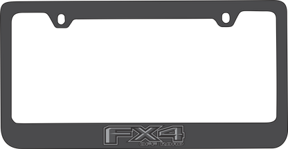 Ford FX4 Monochromatic Black License Plate Frame