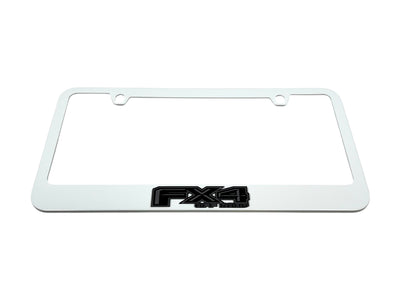 Ford FX4 Monochromatic White License Plate Frame