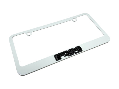 Ford FX4 Monochromatic White License Plate Frame