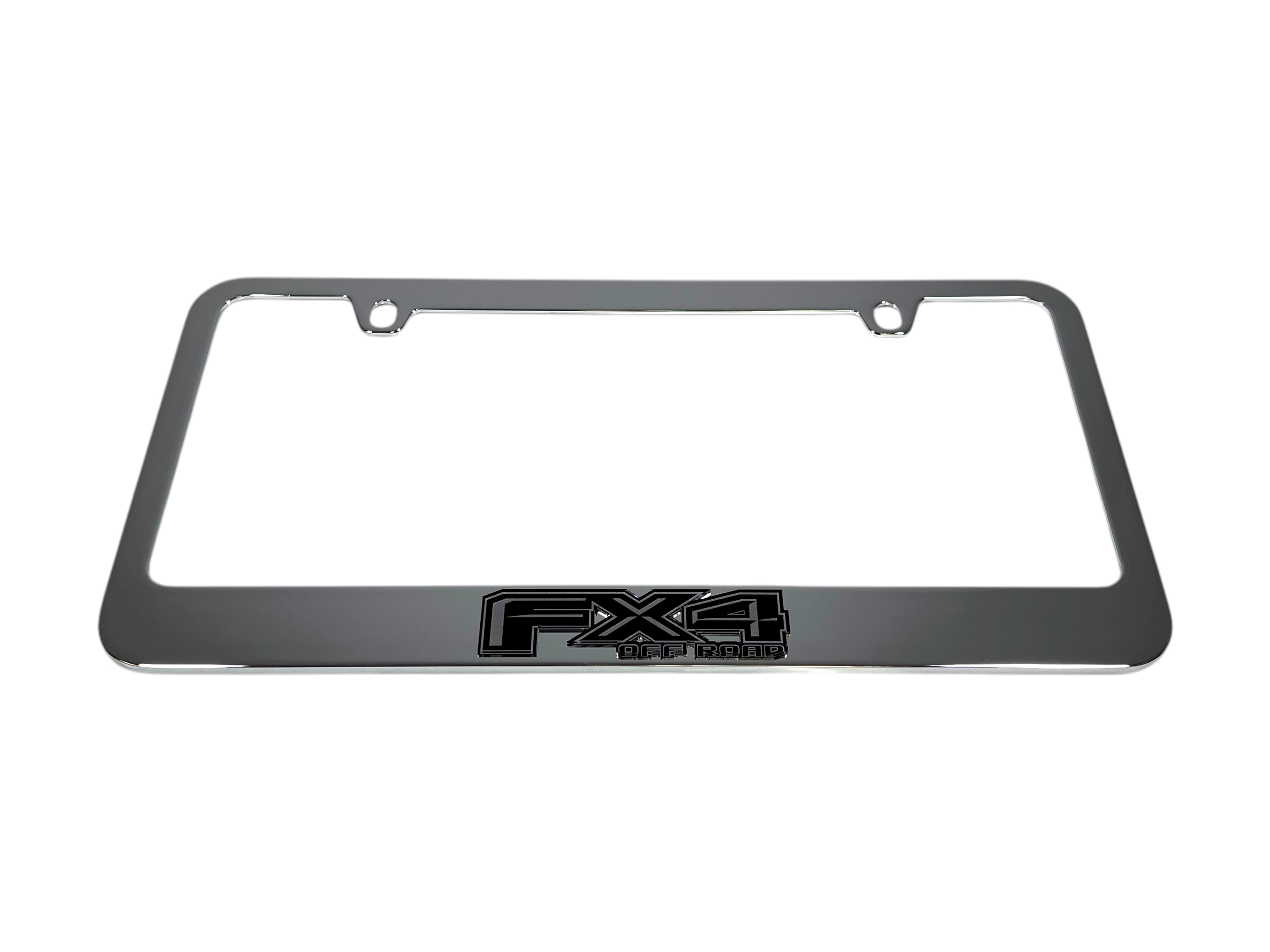 Ford FX4 Monochromatic Chrome License Plate Frame
