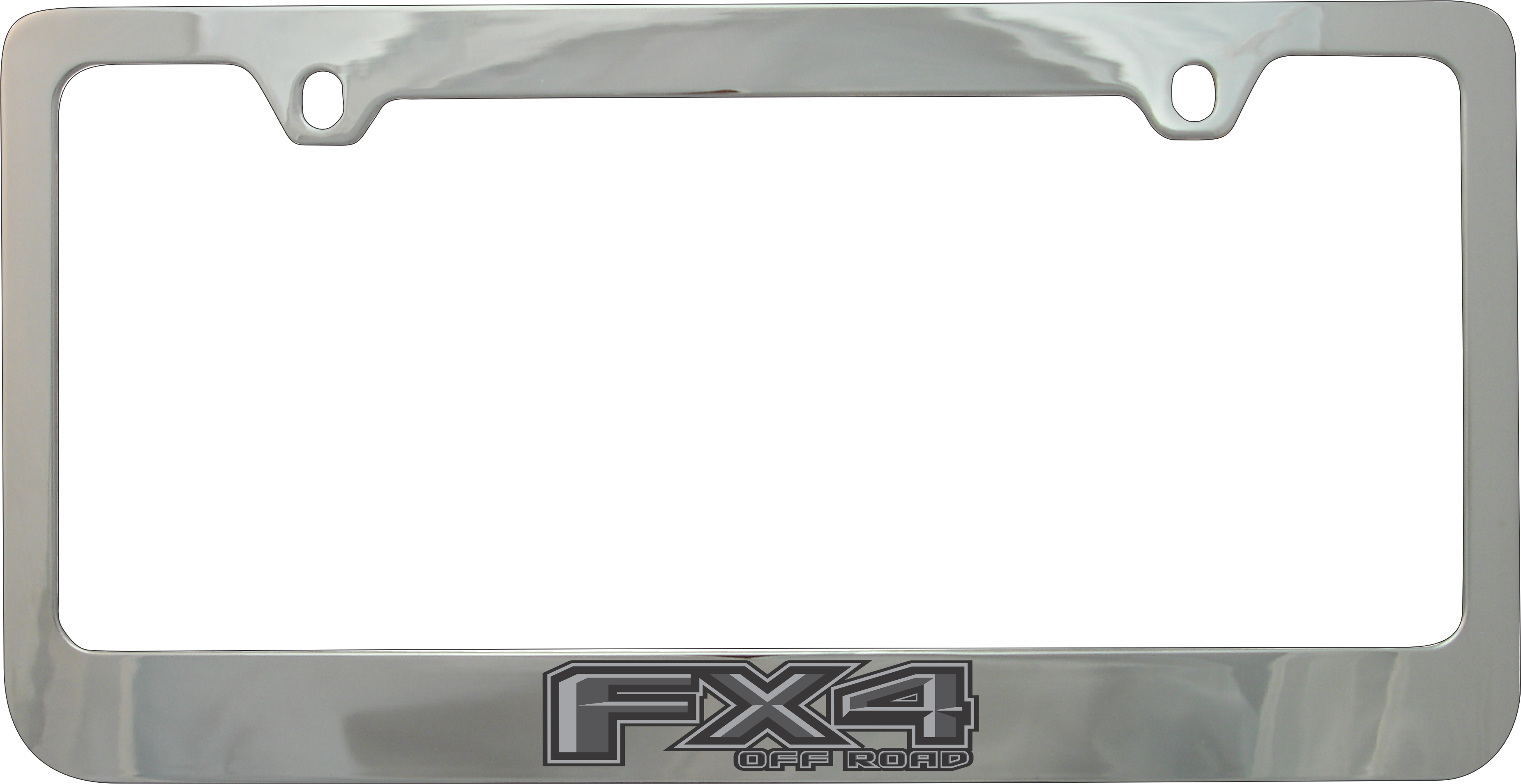 Ford FX4 Monochromatic Chrome License Plate Frame