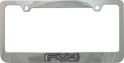 Ford FX4 Monochromatic Chrome License Plate Frame