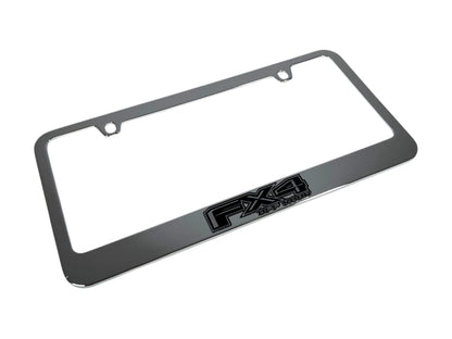 Ford FX4 Monochromatic Chrome License Plate Frame