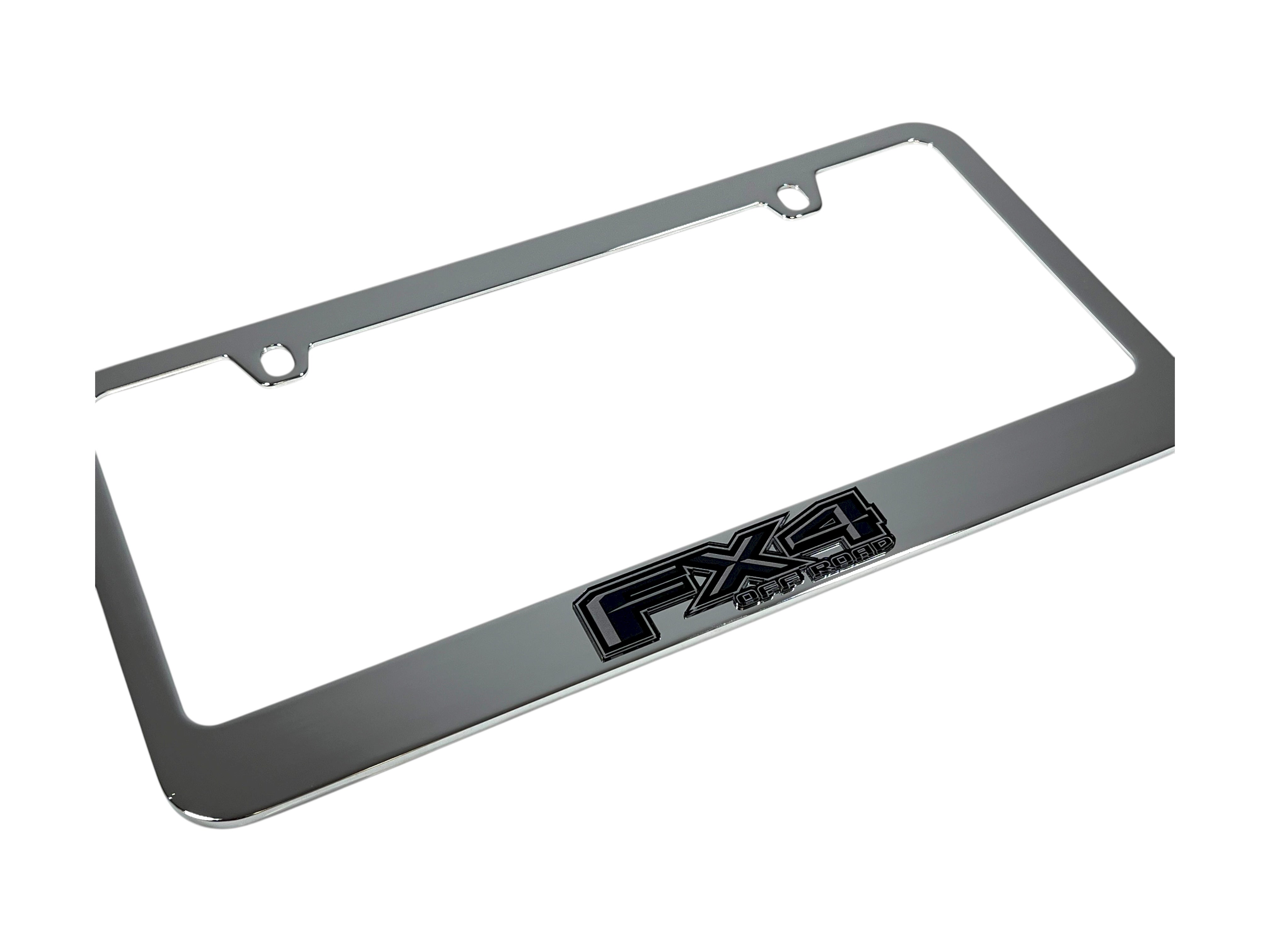 Ford FX4 Monochromatic Chrome License Plate Frame