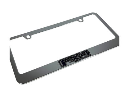Ford FX4 Monochromatic Chrome License Plate Frame