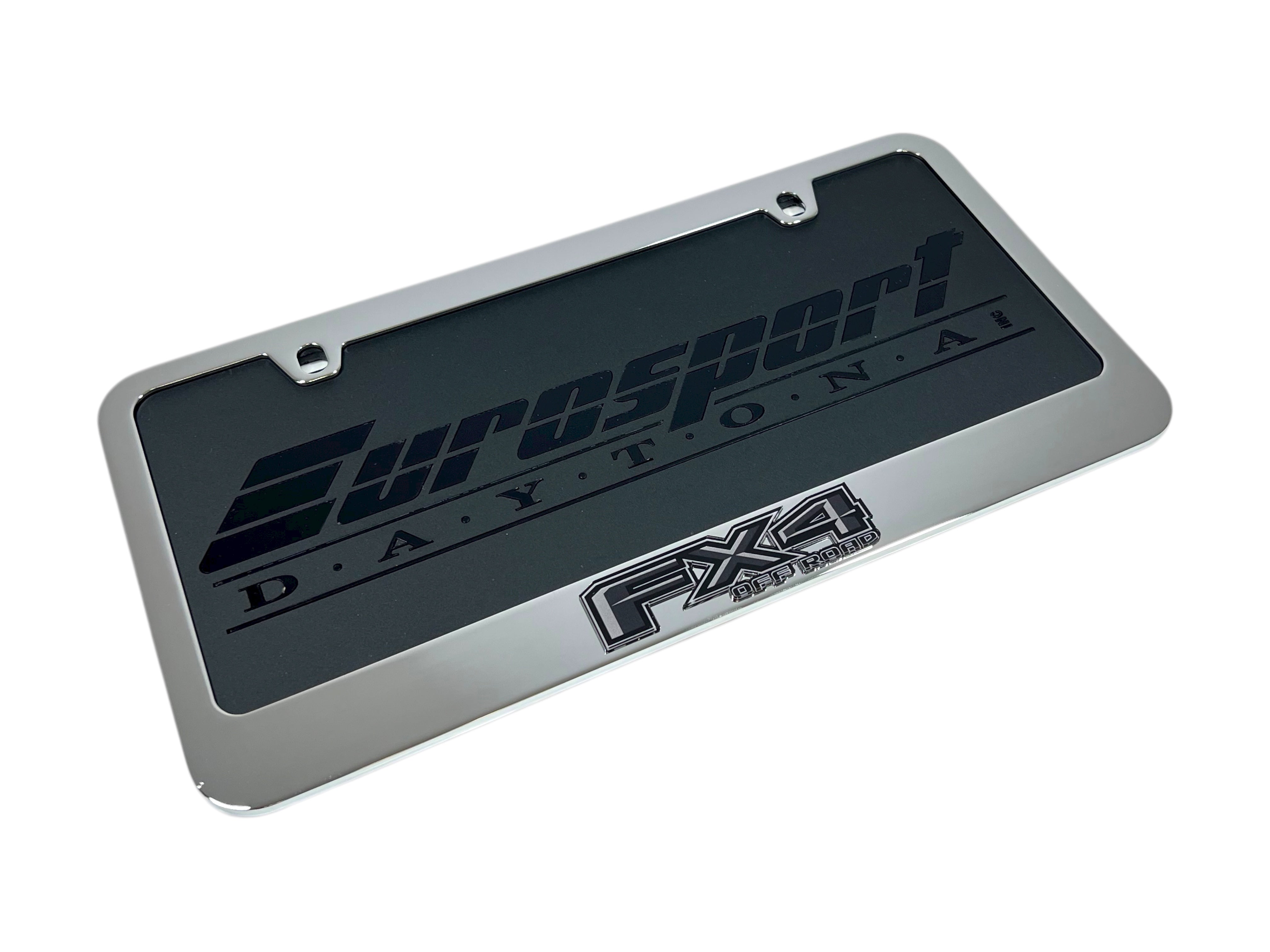 Ford FX4 Monochromatic Chrome License Plate Frame