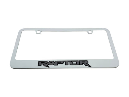 Ford Raptor White License Plate Frame