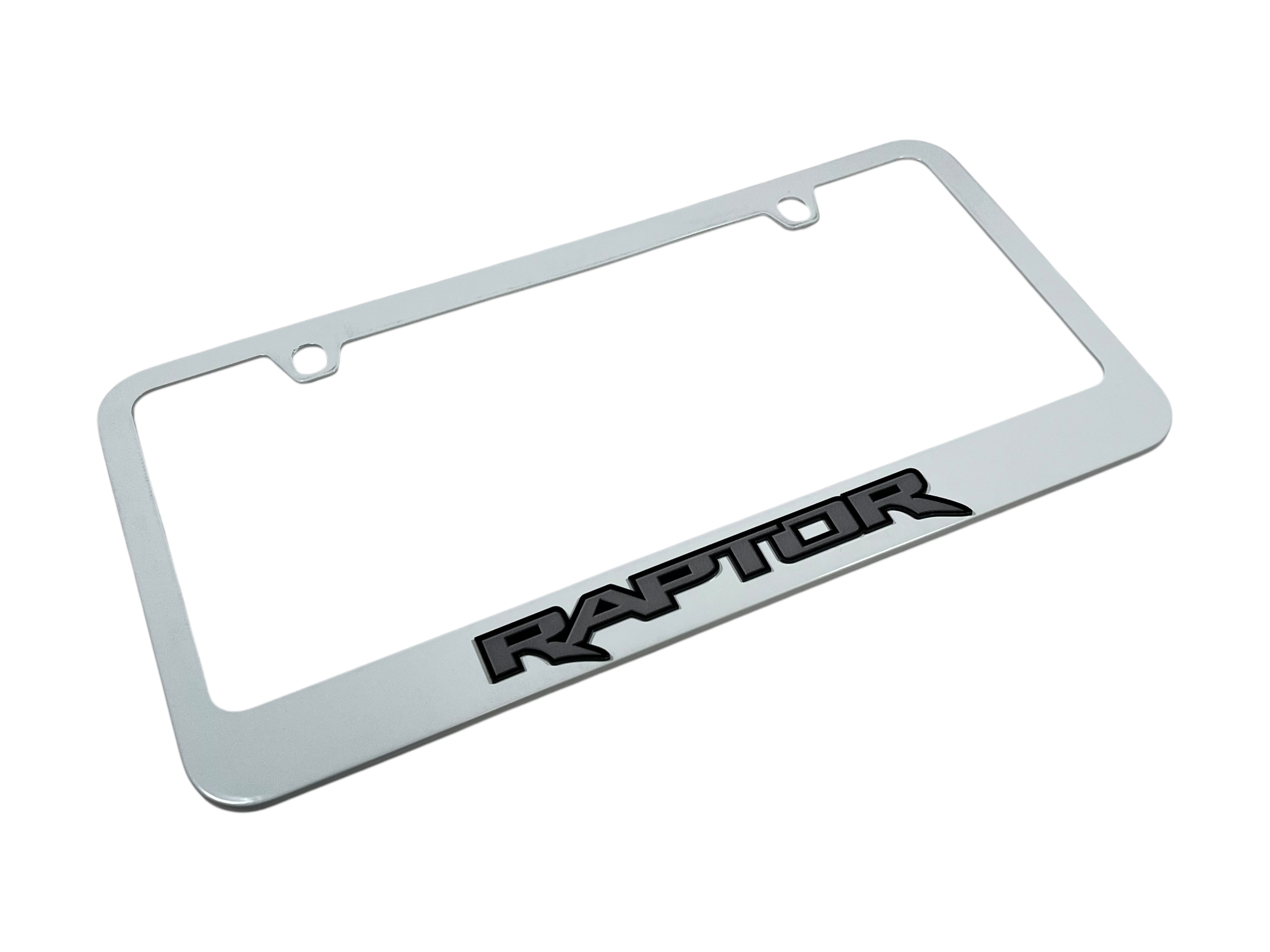 Ford Raptor White License Plate Frame