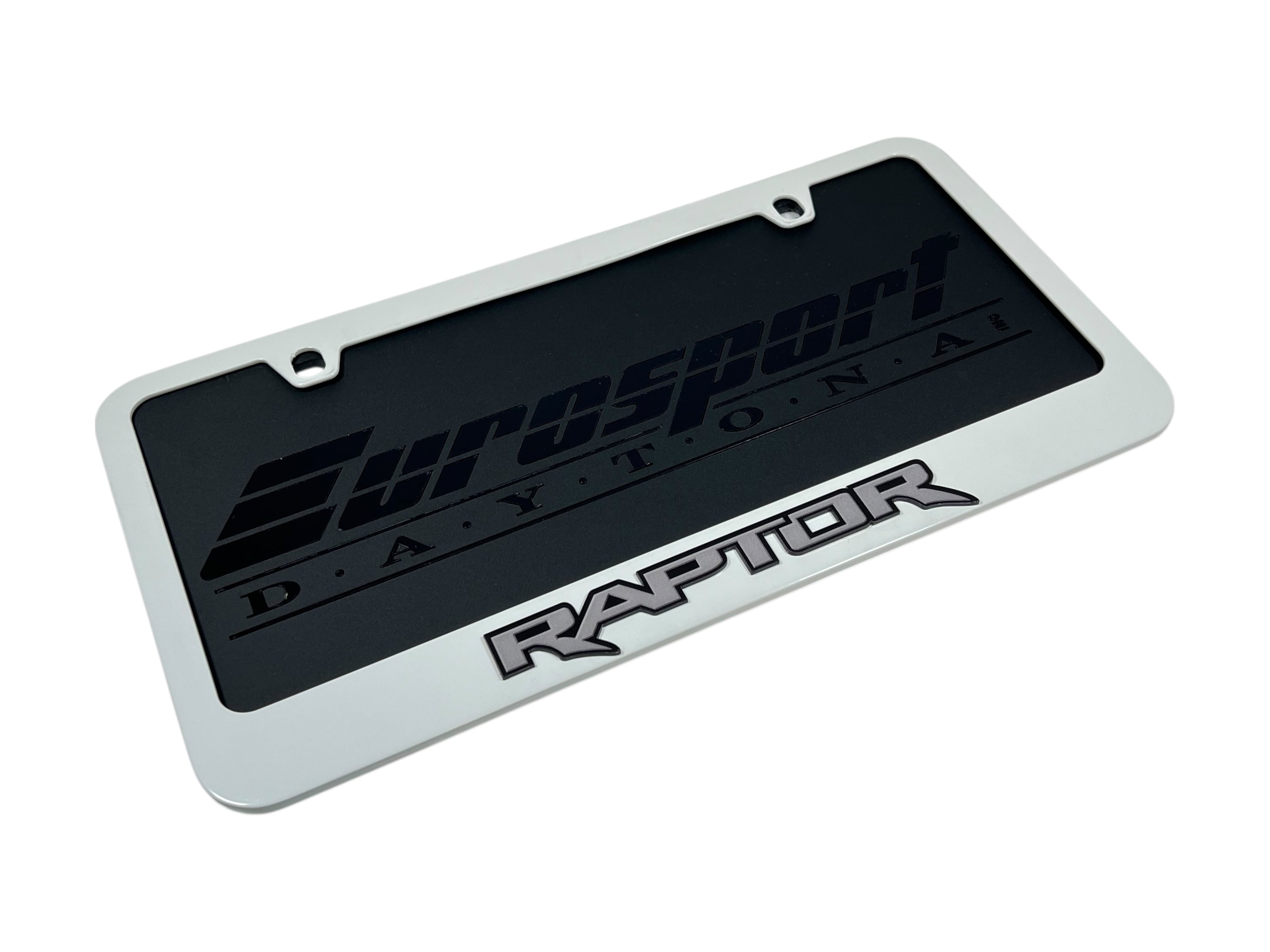 Ford Raptor White License Plate Frame