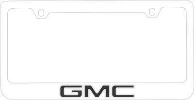 GMC White License Plate Frame