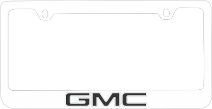GMC White License Plate Frame