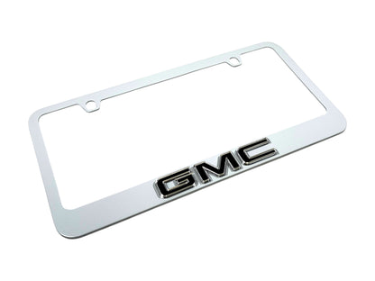 GMC White License Plate Frame