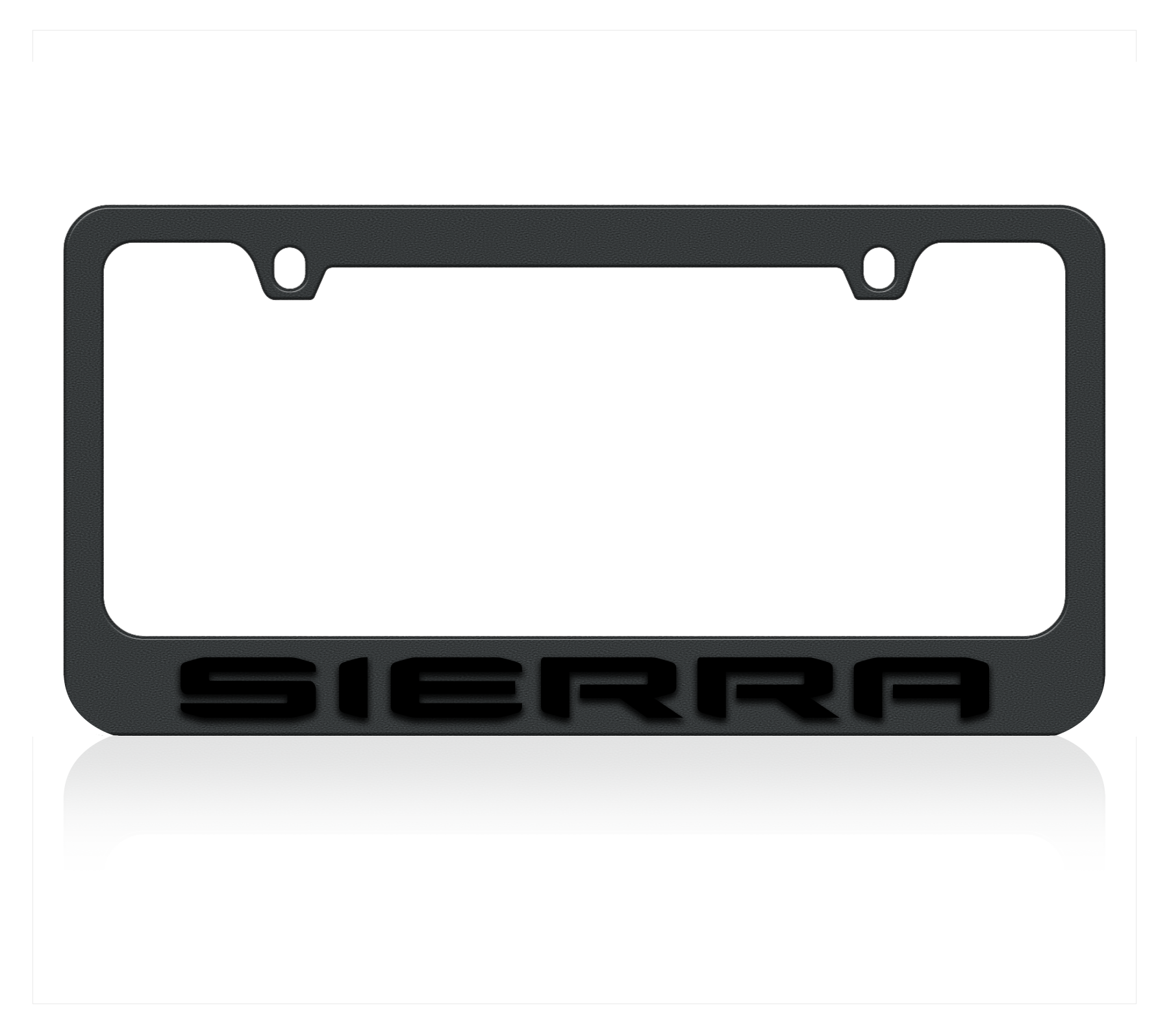 2019 GMC Sierra Blacked Out Black License Plate Frame