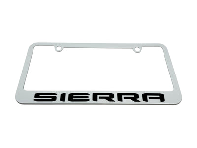 GMC Sierra White License Plate Frame