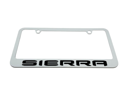 GMC Sierra White License Plate Frame