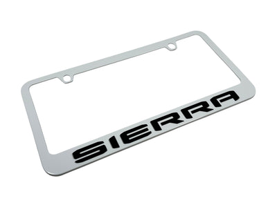 GMC Sierra White License Plate Frame