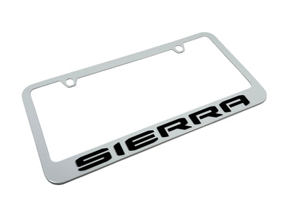 GMC Sierra White License Plate Frame