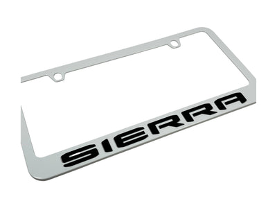 GMC Sierra White License Plate Frame