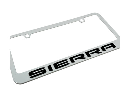GMC Sierra White License Plate Frame