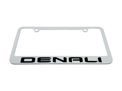 GMC Denali White License Plate Frame