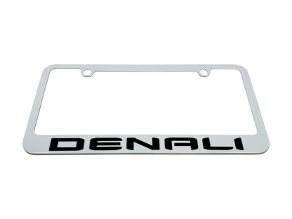 GMC Denali White License Plate Frame