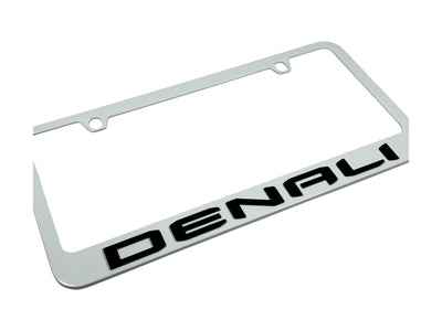 GMC Denali White License Plate Frame