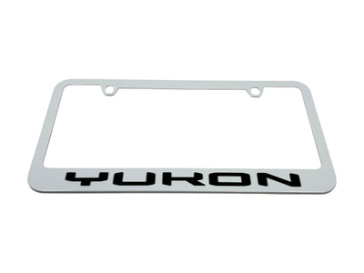 GMC Yukon White License Plate Frame