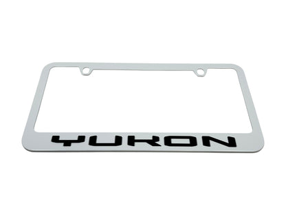GMC Yukon White License Plate Frame