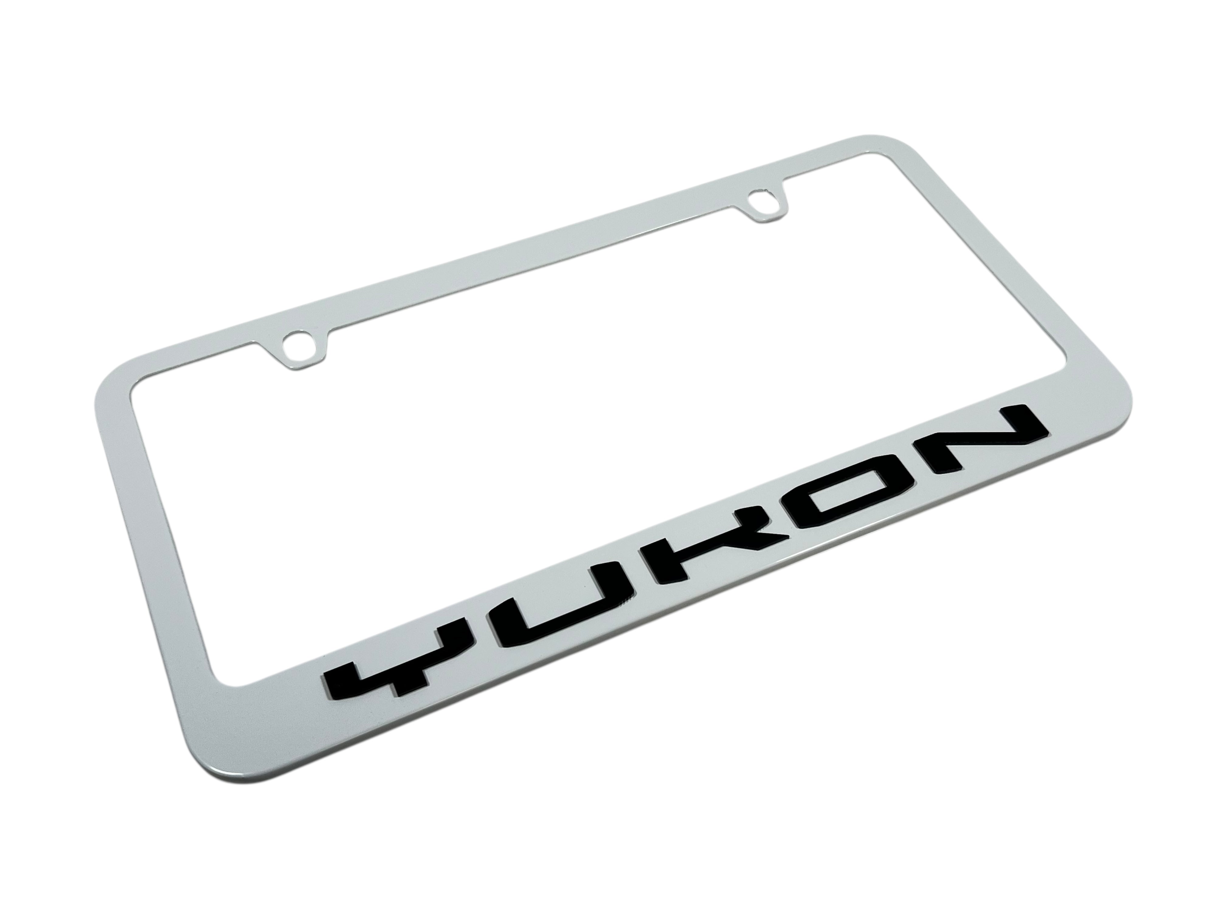 GMC Yukon White License Plate Frame