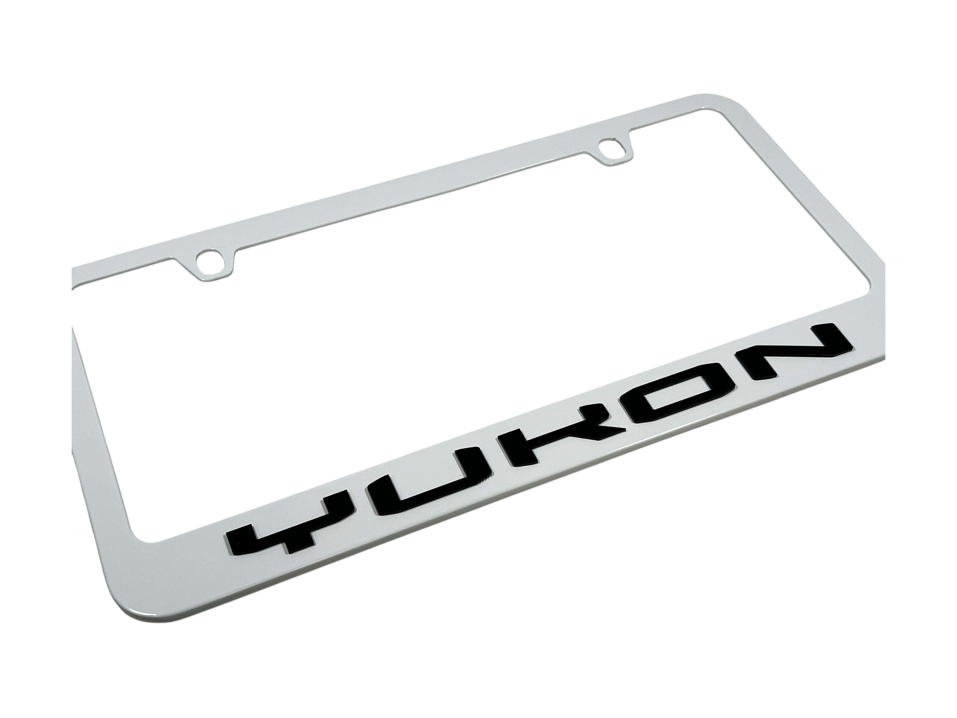 GMC Yukon White License Plate Frame